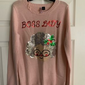 Pink Boss Lady sweater